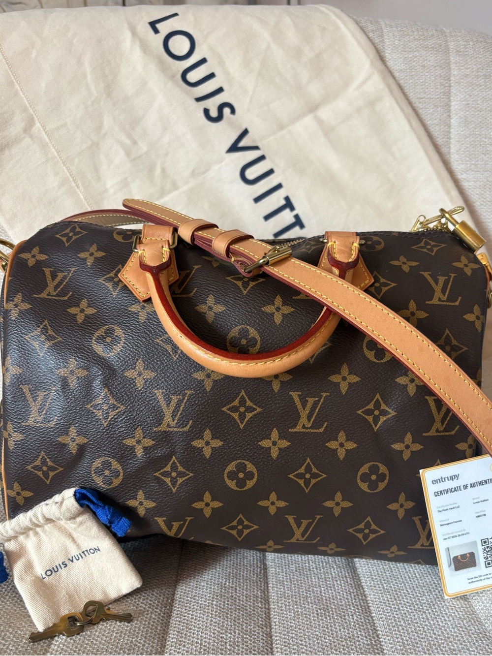 Louis Vuitton monogram canvas Speedy 30 Bandoulière